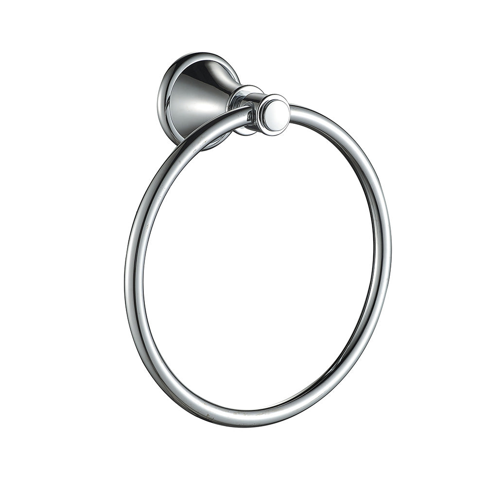 Clasico Vintage Towel Ring in Brushed Nickel - 66503BN - Bathroom Hub