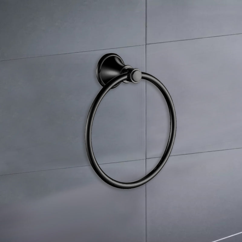 Vintage Towel Ring in Matt Black [66503MB]