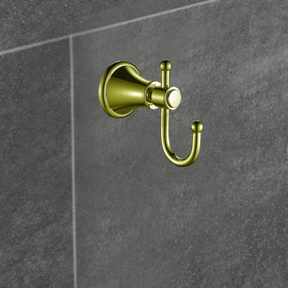 Clasico Vintage Robe Hook in Brushed Gold -66506BG - Bathroom Hub