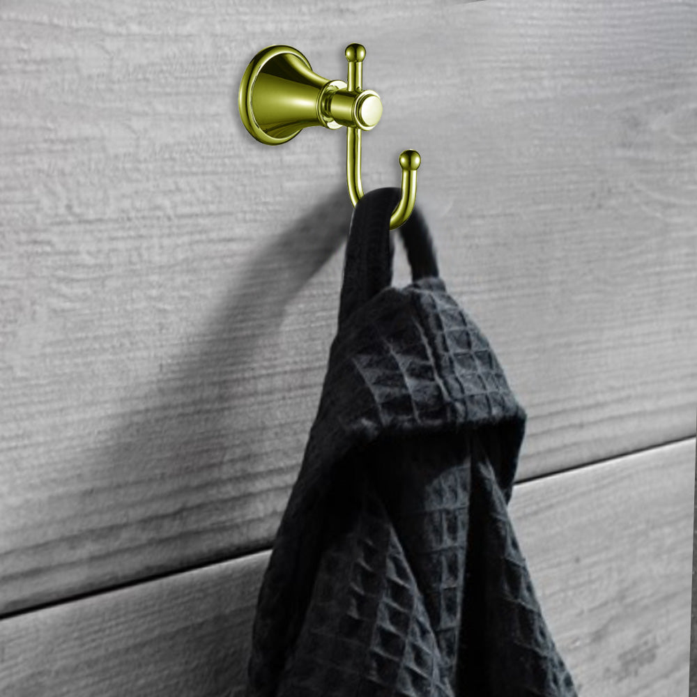 Clasico Vintage Robe Hook in Brushed Gold -66506BG - Bathroom Hub