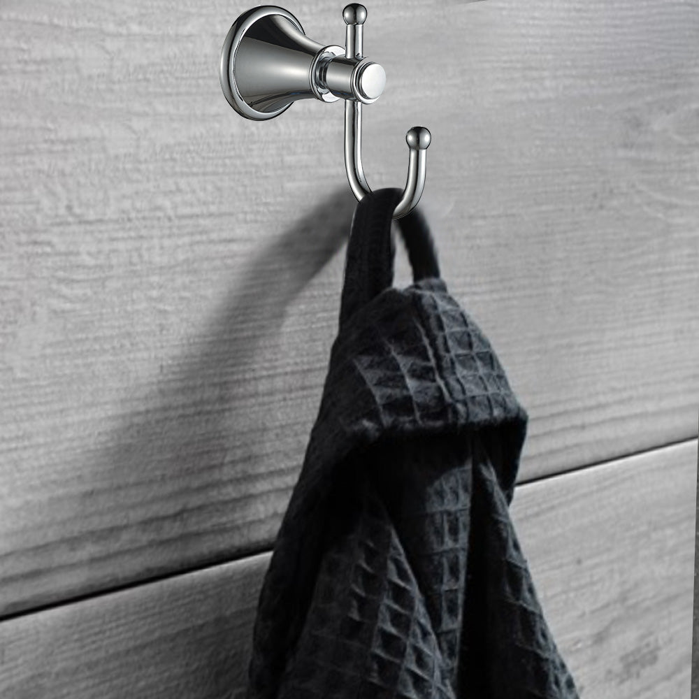 Clasico Vintage Robe Hook in Brushed Nickel - 66506BN - Bathroom Hub
