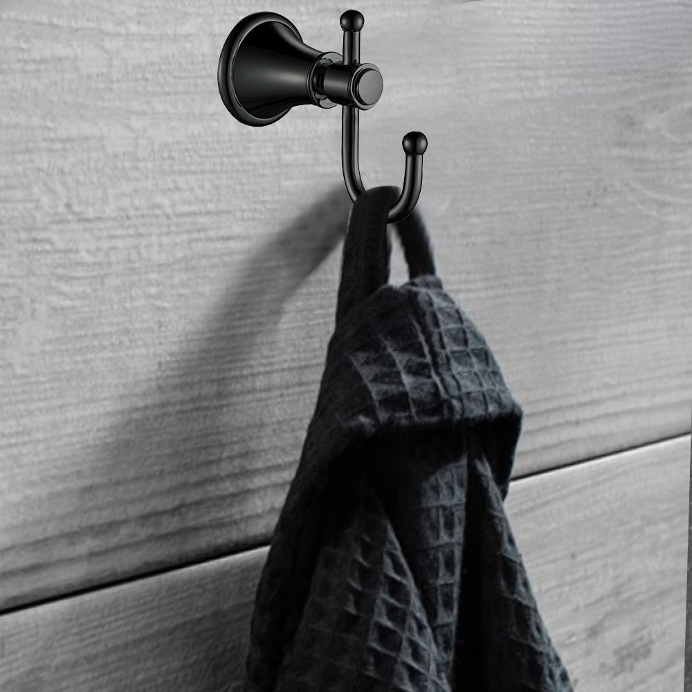 Clasico Vintage Robe Hook in Matt Black - 66506MB - Bathroom Hub