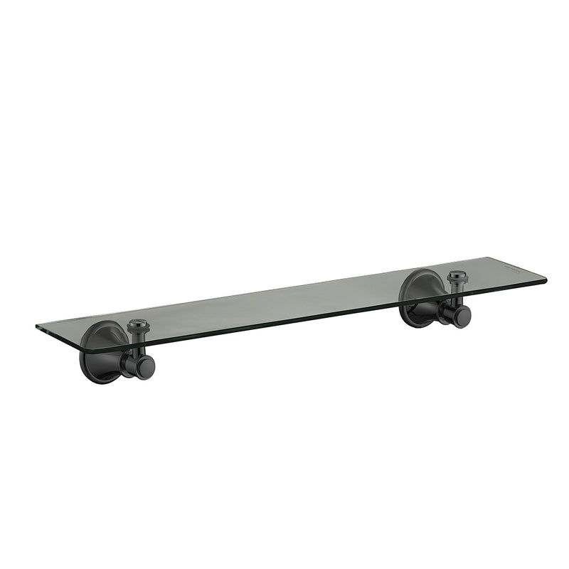 Vintage Glass Shelf in Matt Black [66509MB]