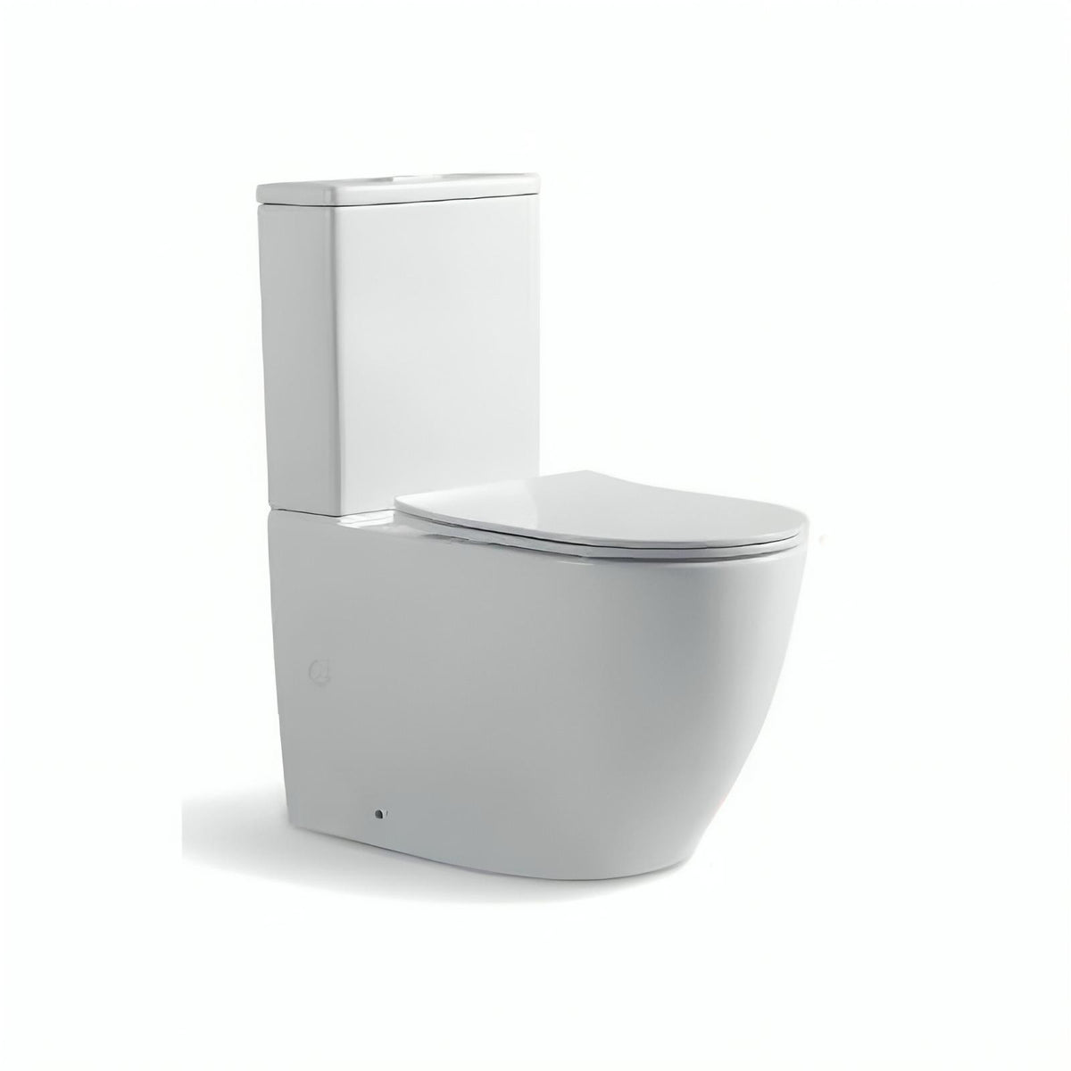 Rimless Tornado Quiet Flush Toilet Suite Gloss White - Bathroom Hub