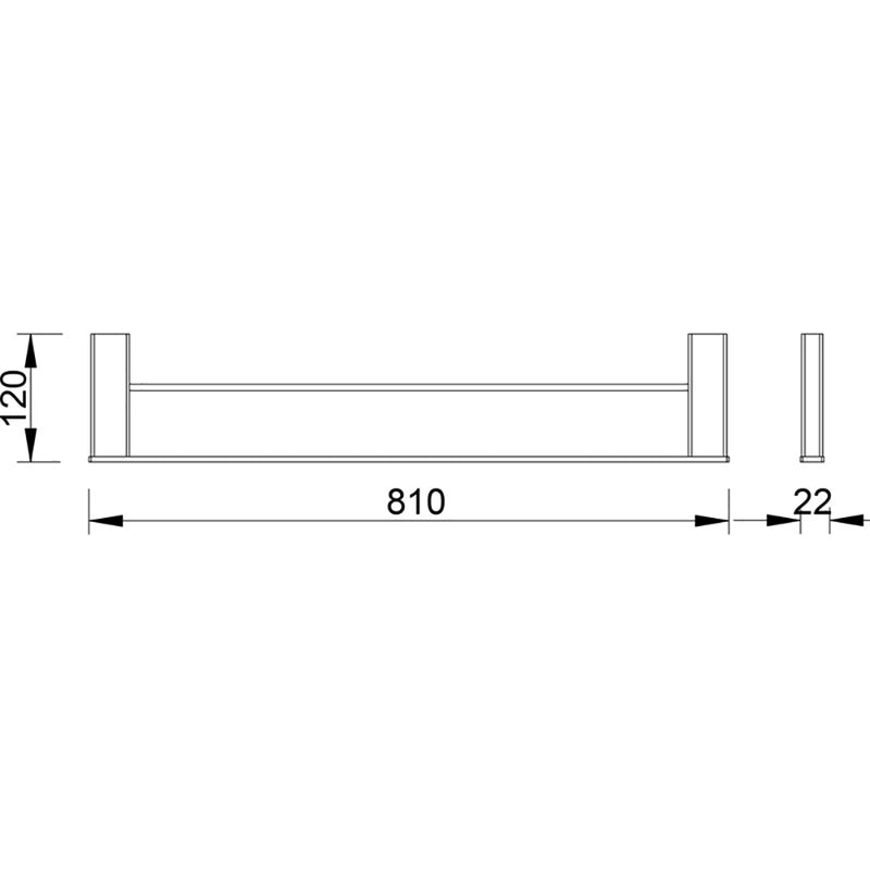 Double Towel Rail 810mm 7102-810 In Sydney