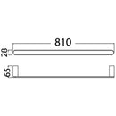 Dove Single Towel Rail 810mm Chrome 7301-810-CH