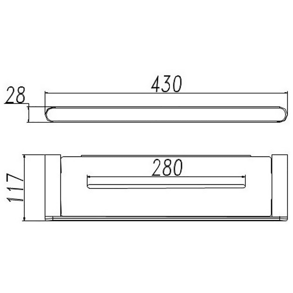 Dove Metal Shelf Chrome 7303 - Bathroom Hub