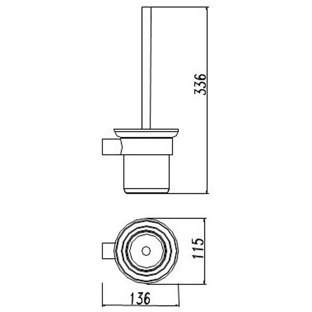 Dove Toilet Brush Chrome 7305 - Bathroom Hub