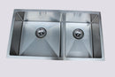 Handmade Stainless Steel Kitchen Sink 1 & 1/2 Bowls (80cm x 45cm) - HMDB8045R-1&1/2