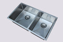 Handmade Stainless Steel Kitchen Sink 1 & 1/2 Bowls (80cm x 45cm) - HMDB8045R-1&1/2