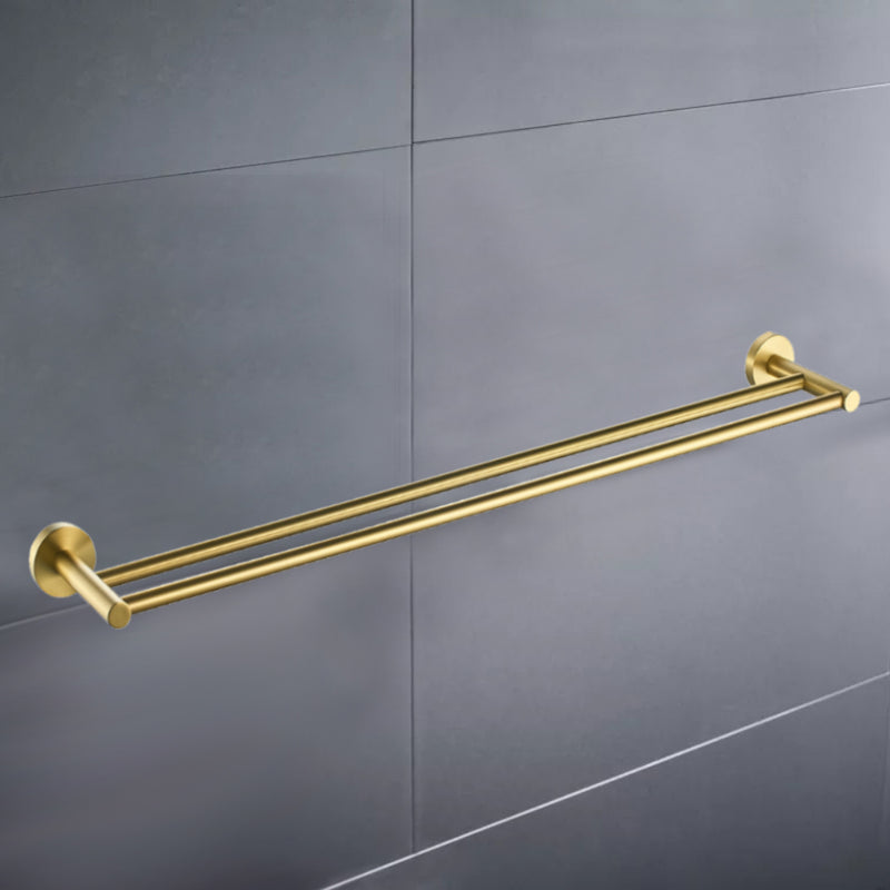 Otus Double Towel Rail 600mm Brushed Gold 8111-60-BG