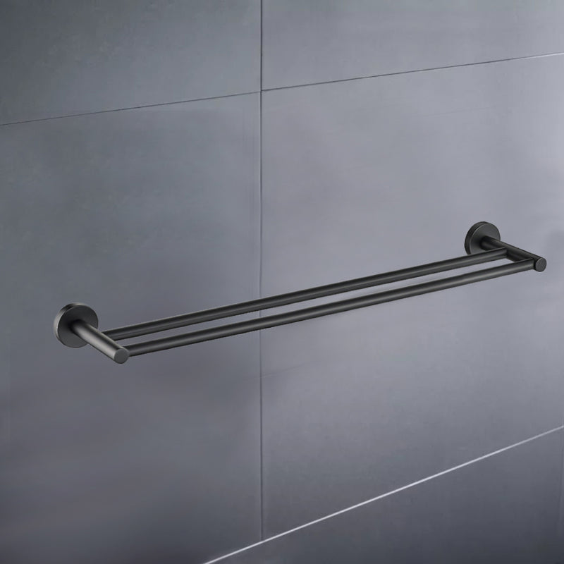 Otus Double Towel Rail 600mm Matt Black 8111-60-B