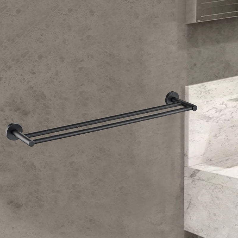 Otus Double Towel Rail 600mm Gunmetal 8111-60-GM