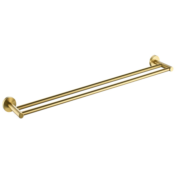 Otus Double Towel Rail 600mm Brushed Gold 8111-600-BG