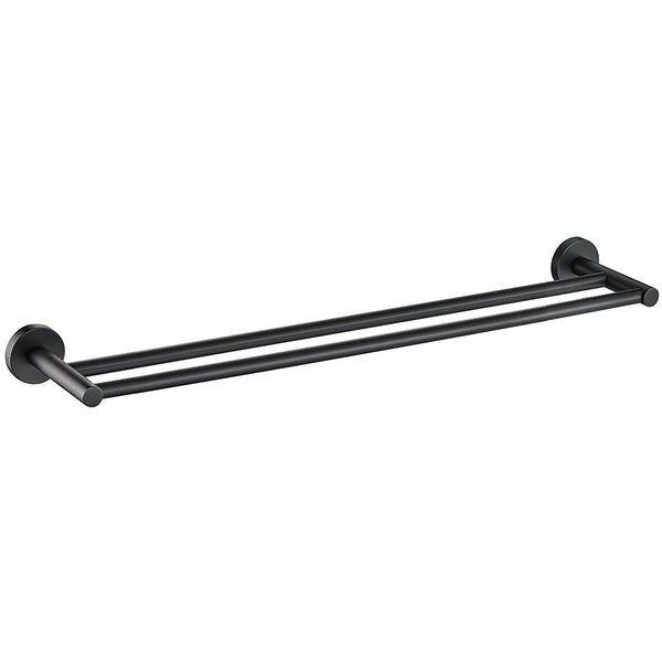 Otus Double Towel Rail 600mm Matt Black 8111-600-B