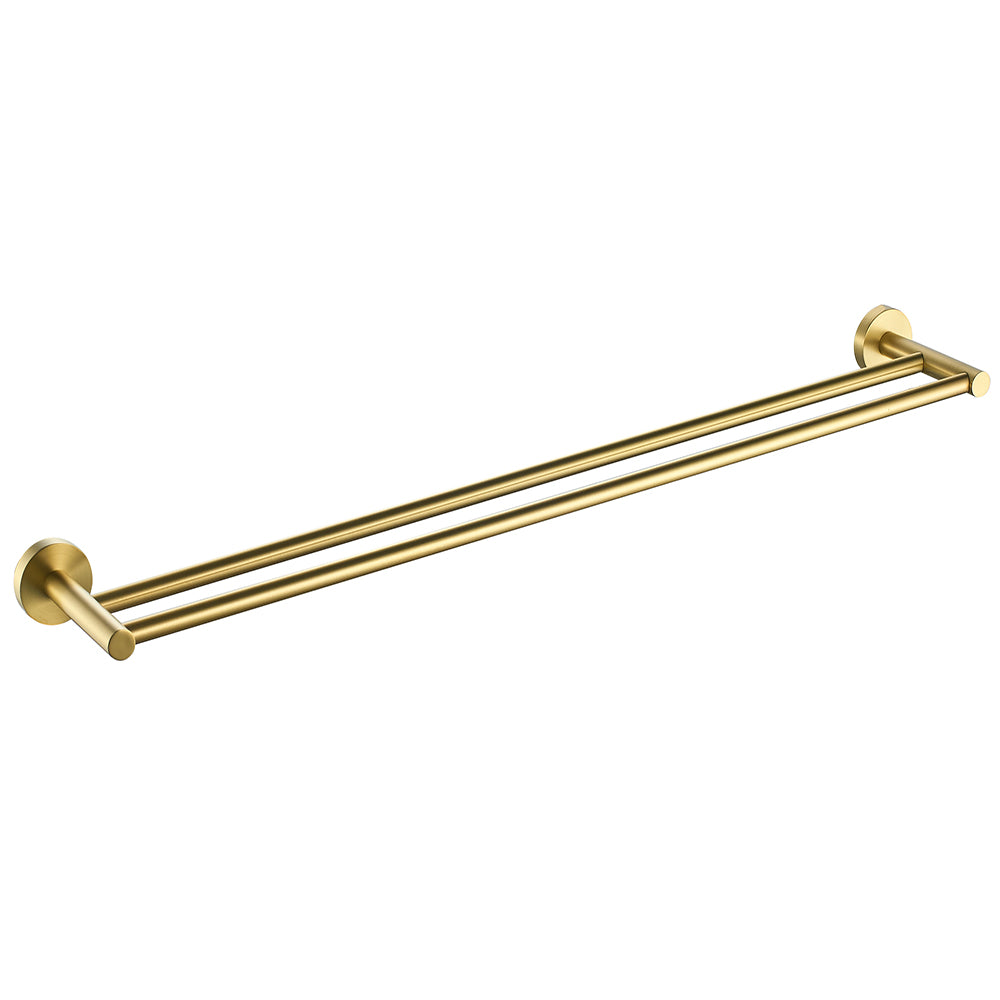 Otus Double Towel Rail 800mm Brushed Gold 8111-75-BG - Bathroom Hub