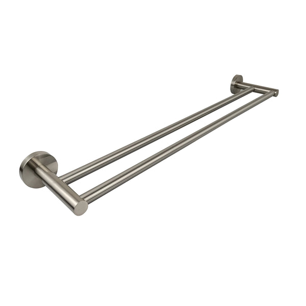 Otus Double Towel Rail 750mm Brushed Nickel 8111-75-BN