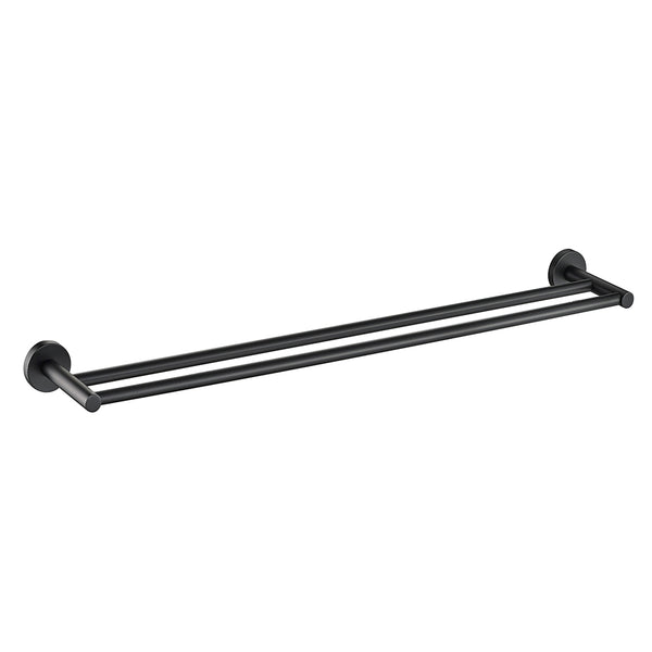 Otus Double Towel Rail 750mm Matt Black 8111-750-B