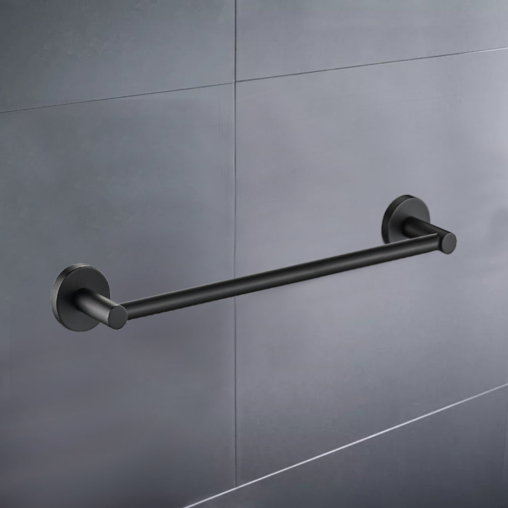 Otus Single Towel Rail 350mm Matt Black 8112-350-B - Bathroom Hub