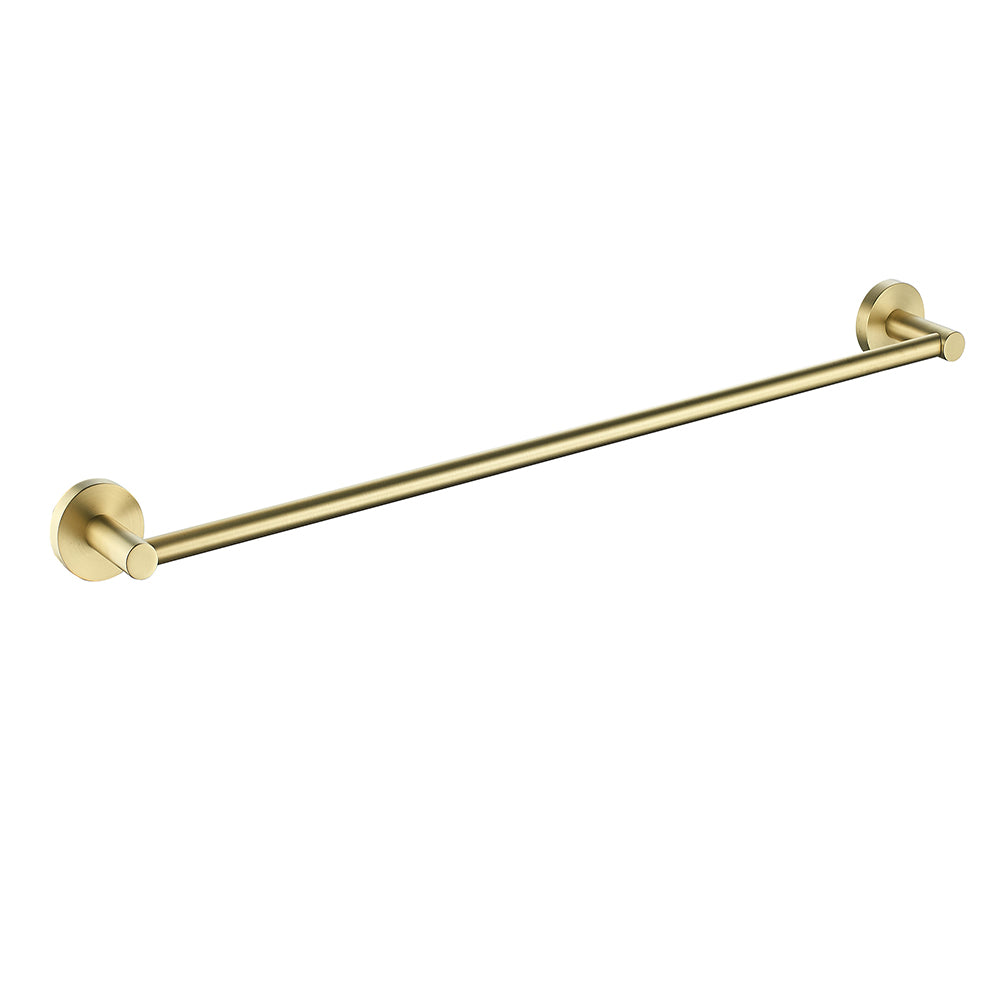 Otus Single Towel Rail 600mm Brushed Gold 8112-600-BG - Bathroom Hub
