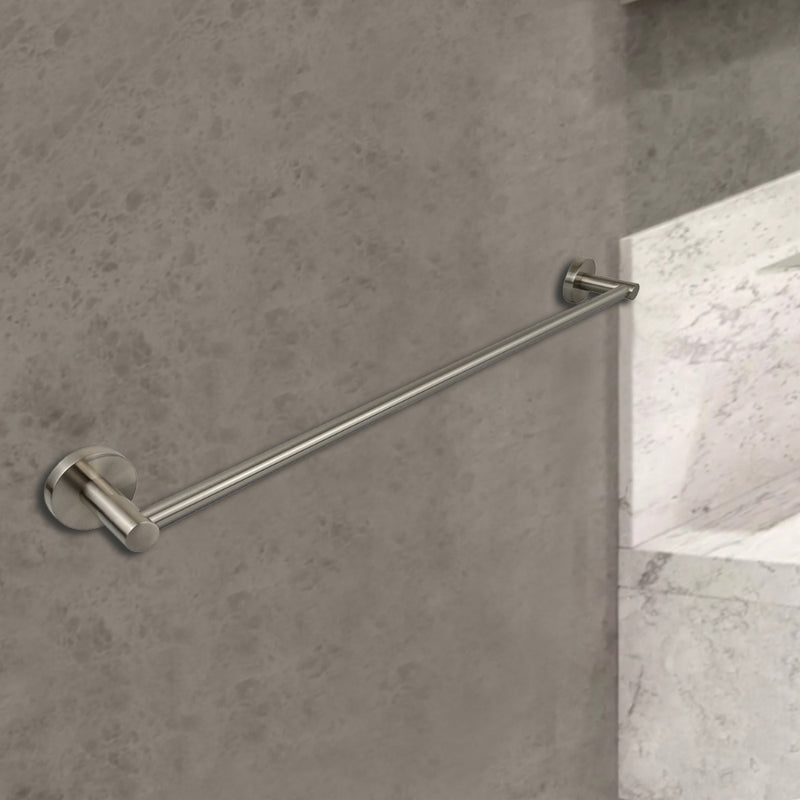 Otus Single Towel Rail 600mm Brushed Nickel 8112-600-BN