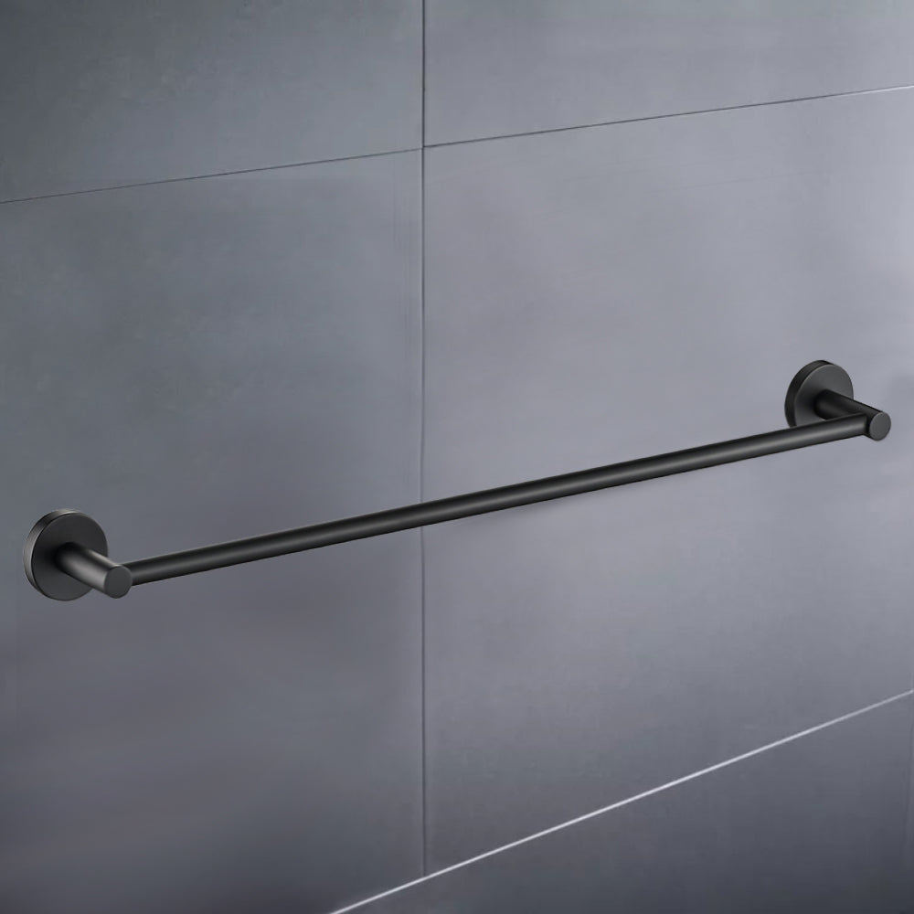 Otus Single Towel Rail 600mm Matt Black 8112-600-B - Bathroom Hub