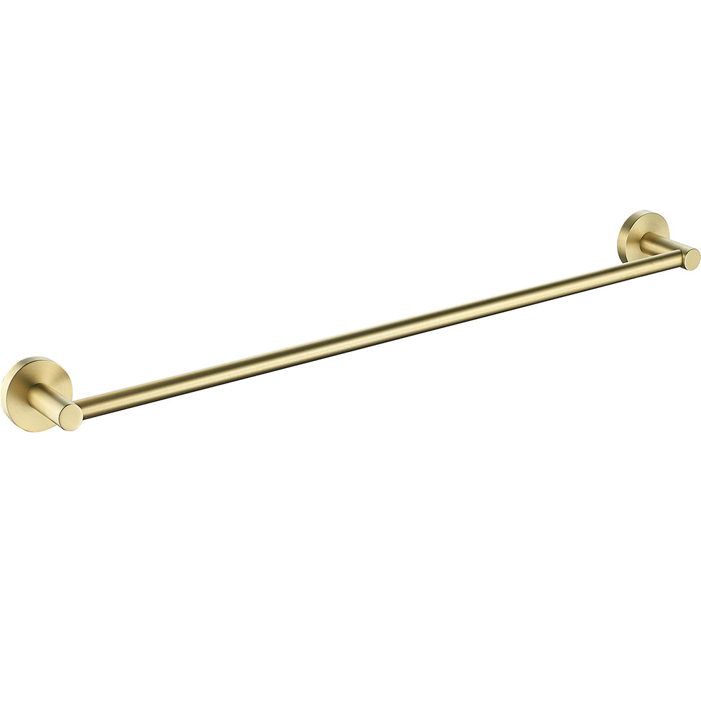 Otus Single Towel Rail 750mm Brushed Gold 8112-750-BG - Bathroom Hub