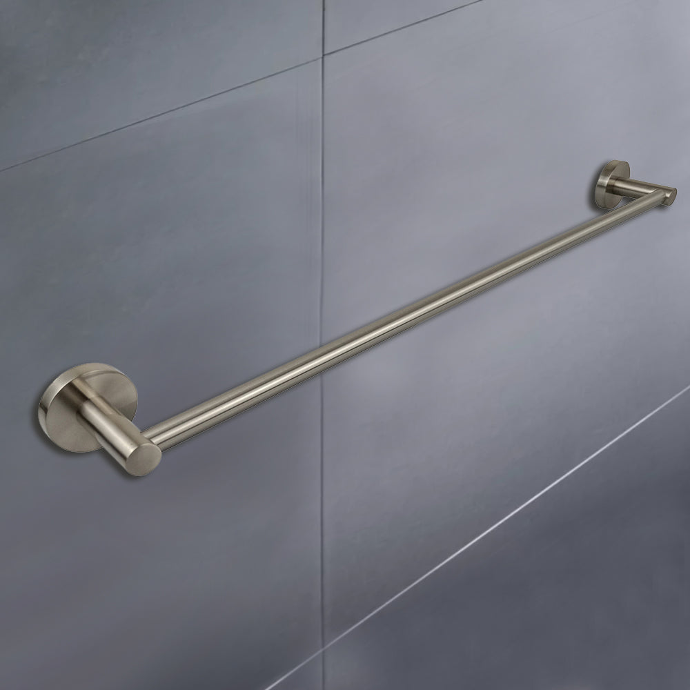 Otus Single Towel Rail 750mm Brushed Nickel 8112-750-BN - Bathroom Hub