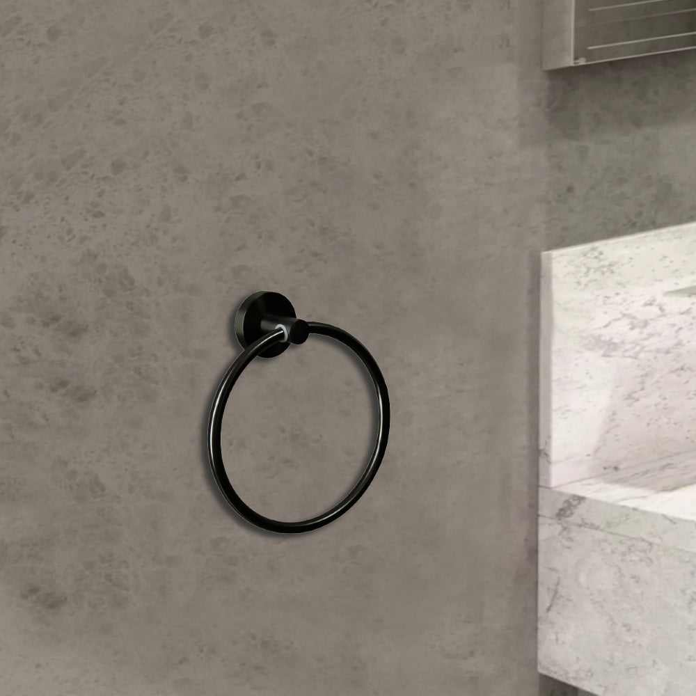 Otus Towel Matte Black Ring 8113-B - Bathroom Hub