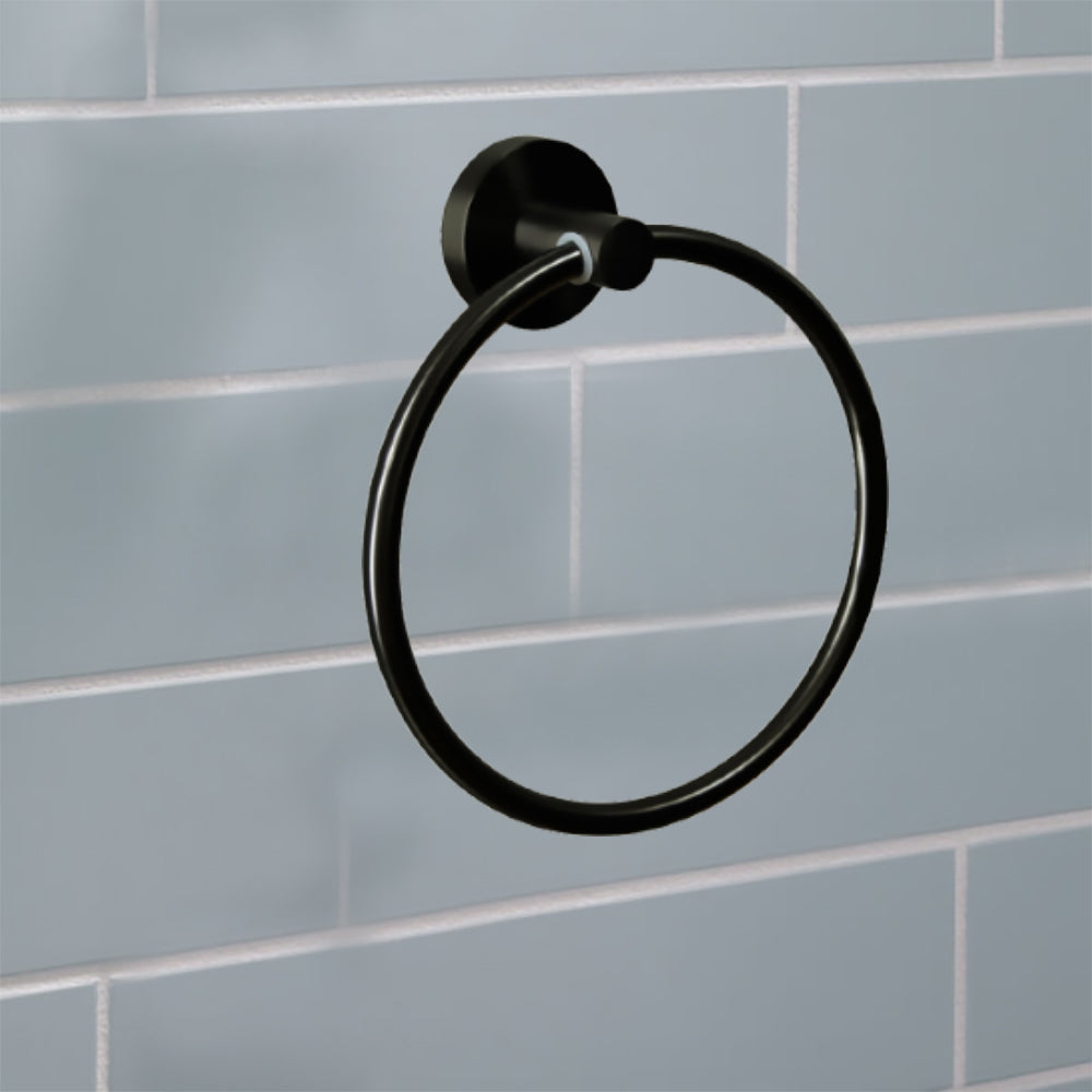 Otus Towel Matte Black Ring 8113-B - Bathroom Hub