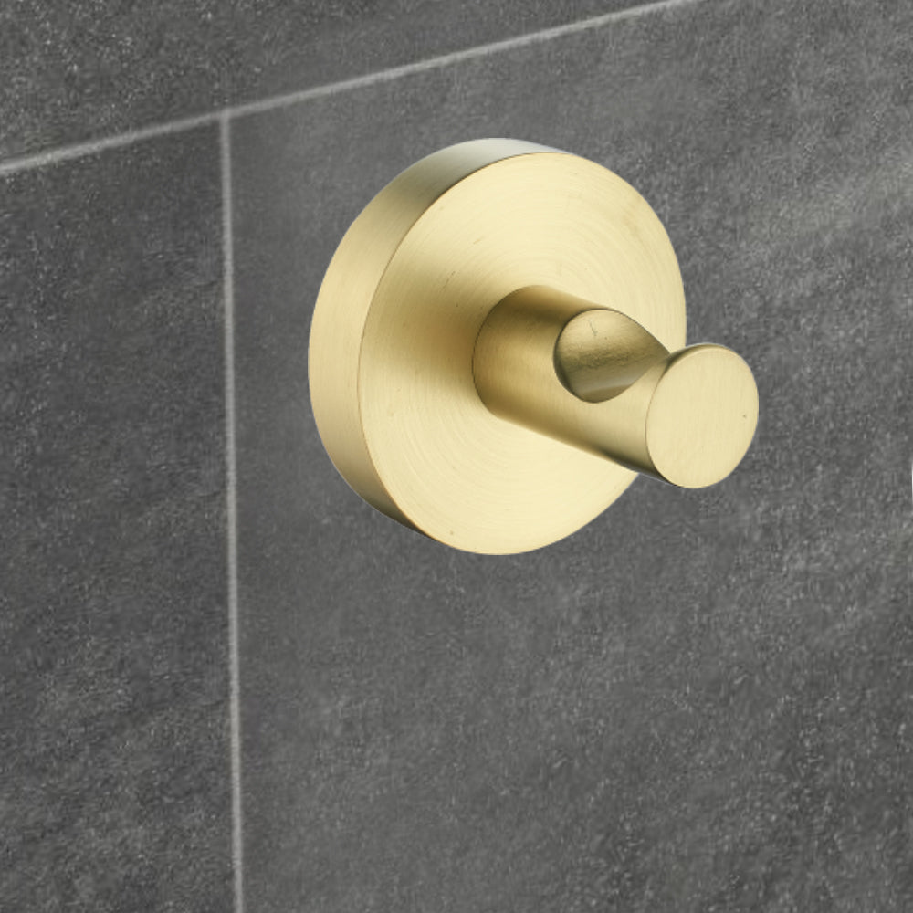 Otus Robe Hook Brushed Gold 8115-BG - Bathroom Hub