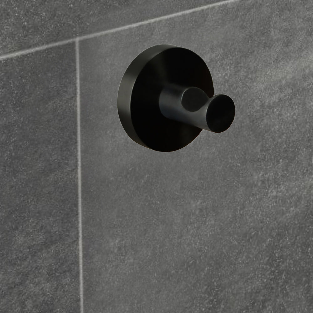 Otus Robe Hook Matte Black 8115-B - Bathroom Hub