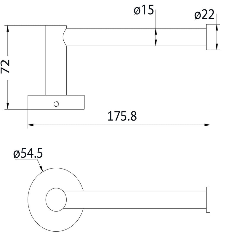 Otus Toilet Roll Holder Matt Black 8116A-B