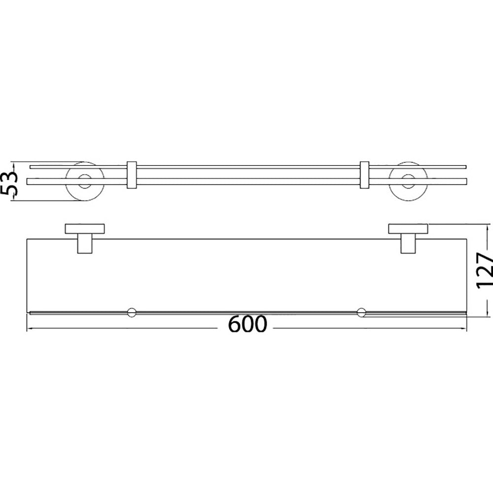 Otus Glass Shelf 8127 - Bathroom Hub