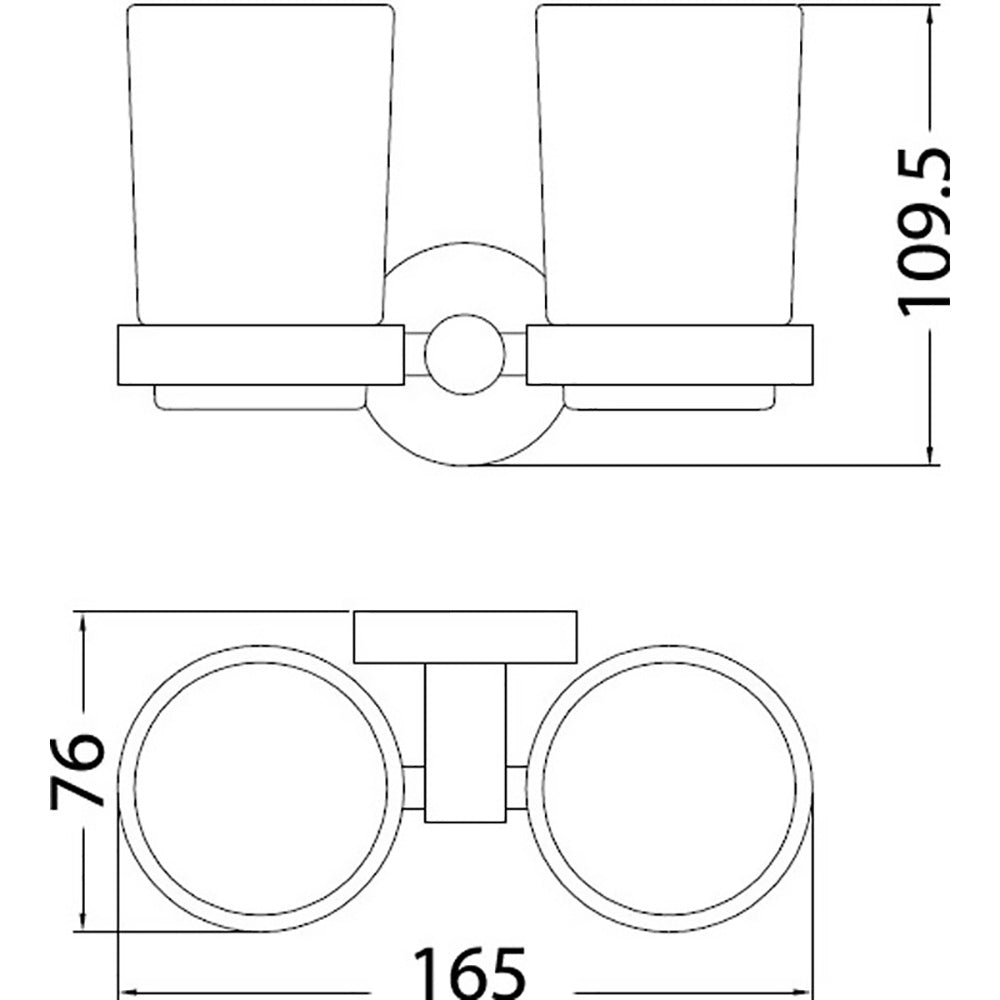 Otus Double Tumbler Holder 8128 - Bathroom Hub