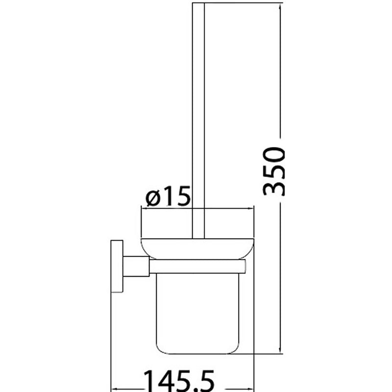 Otus Toilet Brush Matt Black 8129-B