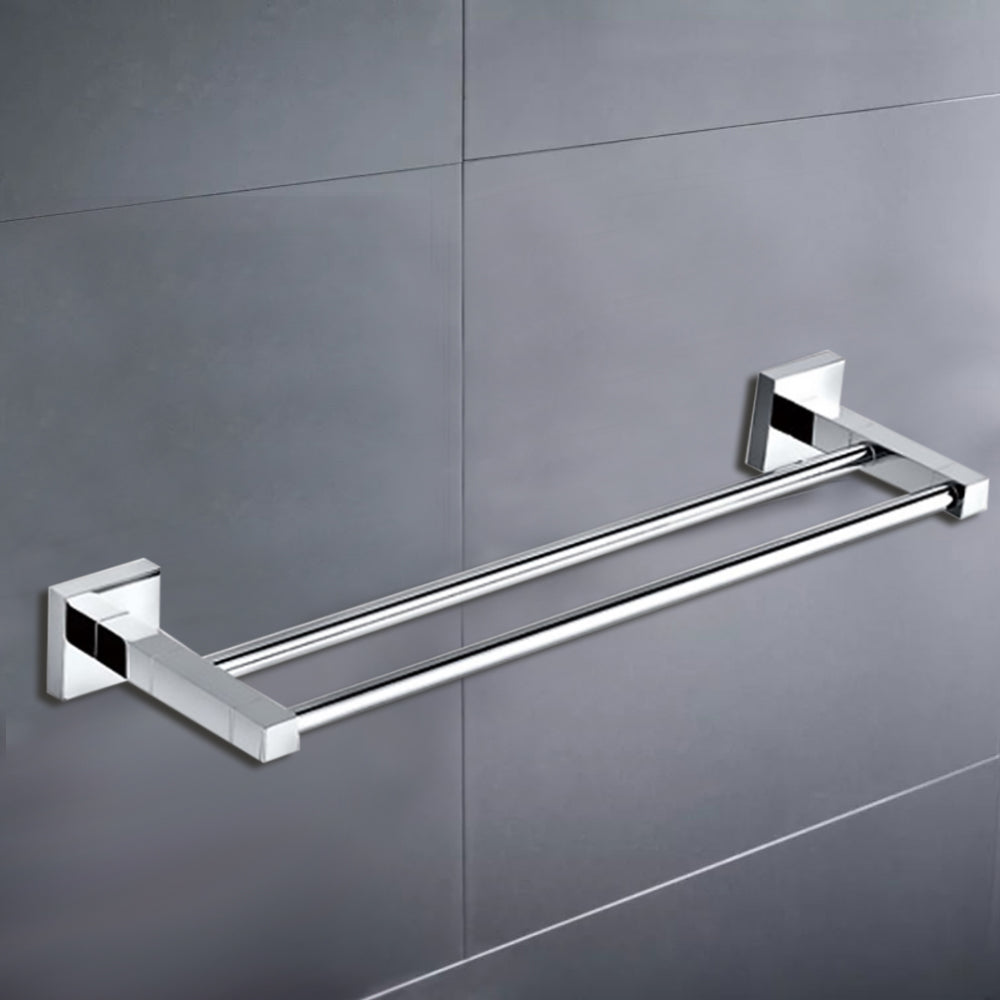 Sara Double Towel Rail 750mm Chrome 8911-750mm - Bathroom Hub