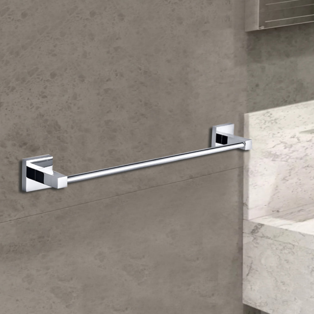 Sara Single Towel Rail 600mm Chrome 8912-600mm - Bathroom Hub