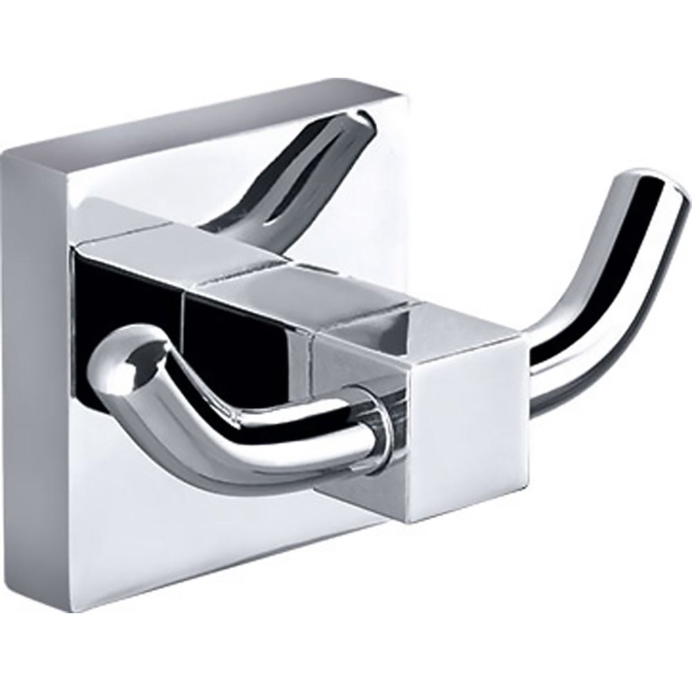 Sara Double Robe Hook Chrome 8915 - Bathroom Hub