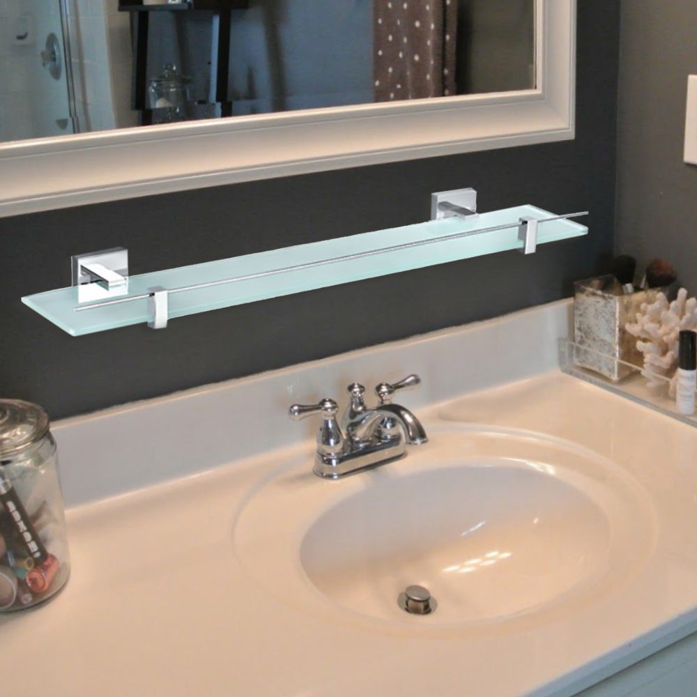 Sara Glass Shelf Chrome 8927 - Bathroom Hub