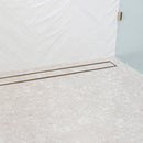 Aluminium Slimline Tile Insert Shower Drain Antique Brass 300-3000x100x21mm