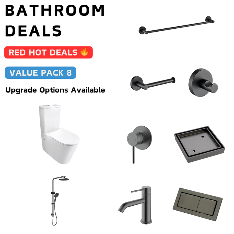 Hali Gun Metal Bathroom Package Deal