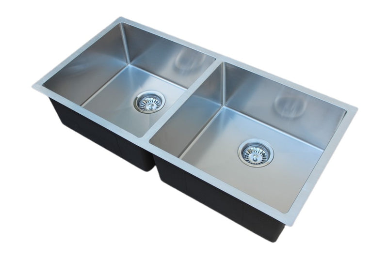 Handmade Stainless Steel Kitchen Sink Double Bowls (90cm x 45cm) - HMDB9045