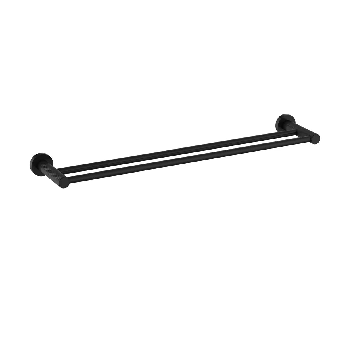 Linie Double Towel Rail 600 mm Matt Black 9901-600-MB - Bathroom Hub
