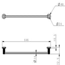 Linie Single Towel Rail 600 mm Brushed Gold 9902-600-BG