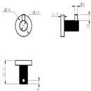 Linie Robe Hook Brushed Gold 9915-BG - Bathroom Hub
