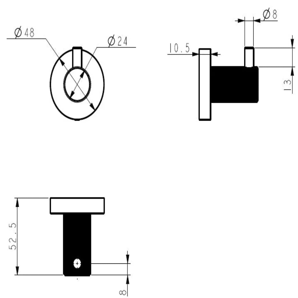 Linie Robe Hook Brushed Nickel 9915-BN - Bathroom Hub