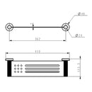 Linie Metal Shelf Gunmetal 9927A-GM