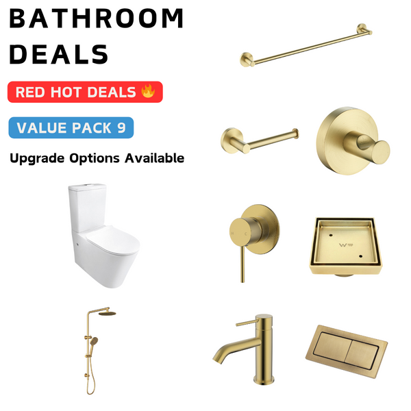 Hali Brushed Gold Bathroom Package Deal