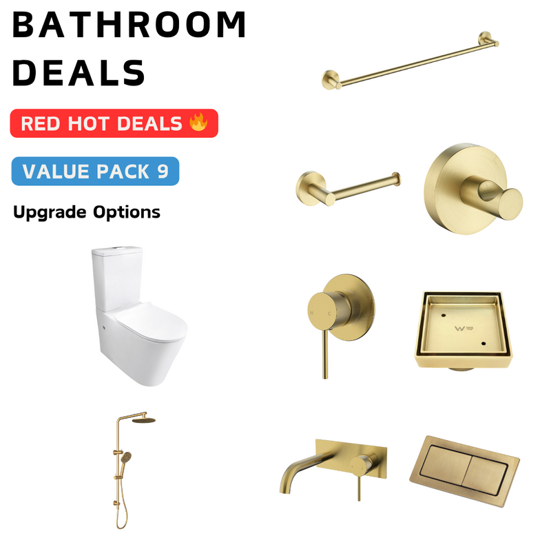 Hali Brushed Gold Bathroom Package Deal